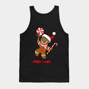 Merry Christmas Cookie Funny Cake Tank Top